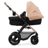 Kinderkraft Moov 2 Air Sand Beige wózek 3w1 głęboko-spacerowy z fotelikiem Mink