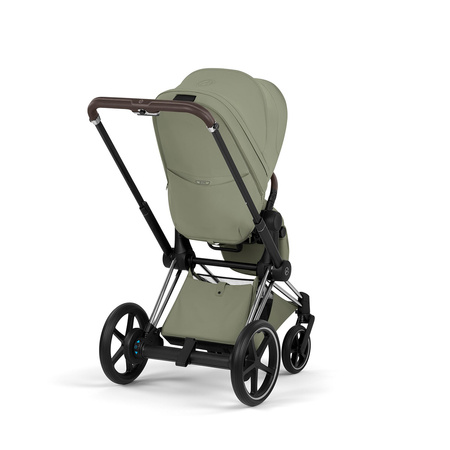 Cybex e-Priam 5.0 Chrome Brown Sage Green wózek 2w1 głęboko-spacerowy