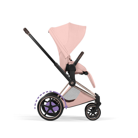 Cybex e-Priam 5.0 Rosegold Peach Pink zestaw 3w1 z fotelikiem Cloud T i-Size