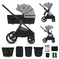 Kinderkraft Nea 2 Bizuu Lunar Black wózek 2w1 głęboko-spacerowy