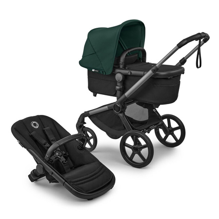 Bugaboo Fox 5 Renew Graphite/Black Haritage/Fern Green wózek 2w1 głęboko-spacerowy