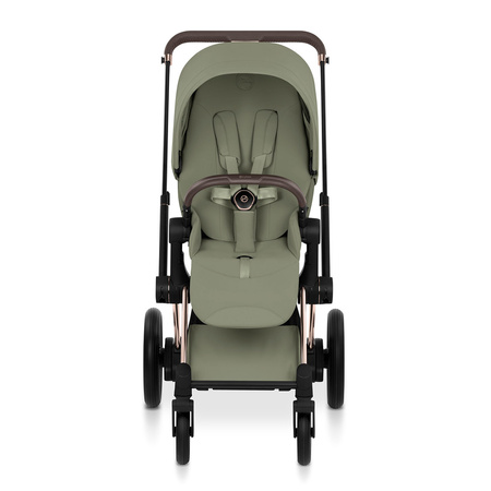 Cybex e-Priam 5.0 Rosegold Sage Green wózek 2w1 głęboko-spacerowy