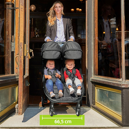Baby Jogger City Tour 2 Double Pitch Black podwójny wózek spacerowy