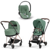 Cybex Mios Leaf Green zestaw 3w1 z fotelikiem Cloud T Plus