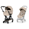 Cybex Coya 2 Comfort Matt Black Cozy Beige wózek 2w1 głęboko-spacerowy
