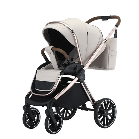 Adamex Spark Champagne Beige wózek 2w1 głęboko-spacerowy