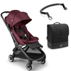 Bugaboo Butterfly Dark Cherry zestaw z pałąkiem i torbą transportową