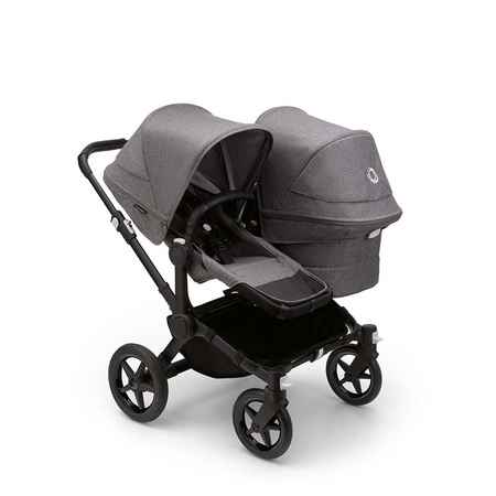 Bugaboo Donkey 5 Duo wózek 2w1 rok po roku rama Black/Grey Melange-Grey Melange