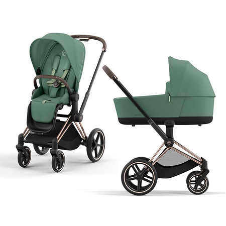 Cybex Priam 4.0 Leaf Green zestaw 3w1 z fotelikiem Cloud T Plus