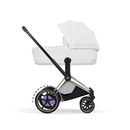 Cybex e-Priam 5.0 Champagne Gold Off White wózek 2w1 głęboko-spacerowy