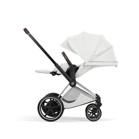 Cybex e-Priam 5.0 Chrome Brown Off White zestaw 3w1 z fotelikiem Cloud T i-Size