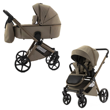 Adamex Alfa Natura Taupe wózek 2w1 głęboko-spacerowy