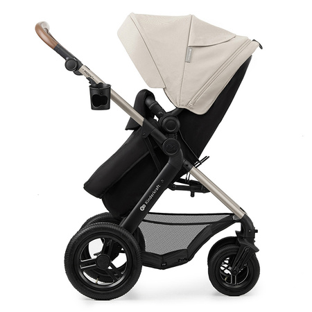 Kinderkraft Moov 2 Air Moonlight Grey wózek 3w1 głęboko-spacerowy z fotelikiem Mink