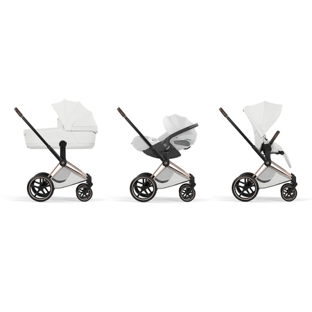 Cybex Priam 5.0 Rosegold Off White zestaw 3w1 z fotelikiem Cloud T i-Size
