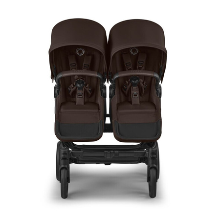 Bugaboo Donkey6 Twin Black/Cocoa Brown wózek 2w1 dla bliźniąt