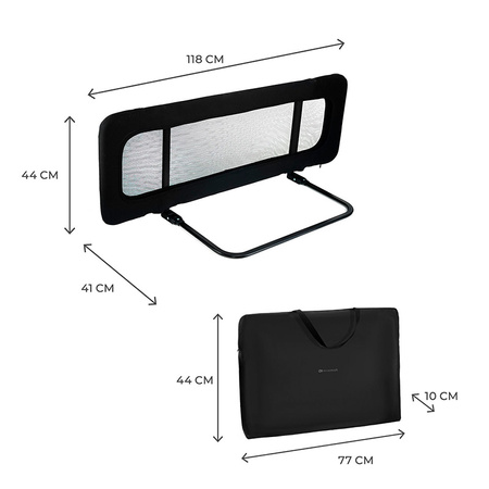 Kinderkraft Barierka do łóżka Guard&Dream Black