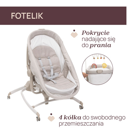 Chicco Baby Hug Armonia 4w1 Mother Pearl łóżeczko wilofunkcyjne
