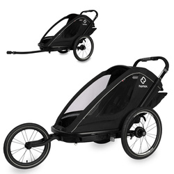 Hamax Breeze One Black przyczepka rowerowa z zestawem do biegania