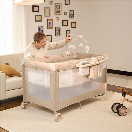 Kinderkraft LEODY UP łóżeczko turystyczne 2w1 Grey