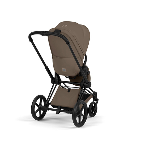 Cybex Priam 5.0 Comfort Matt Black Coconut Brown zestaw 3w1 z fotelikiem Cloud T i-Size