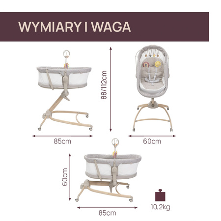 Chicco Baby Hug Armonia 4w1 Scandinavian łóżeczko wilofunkcyjne