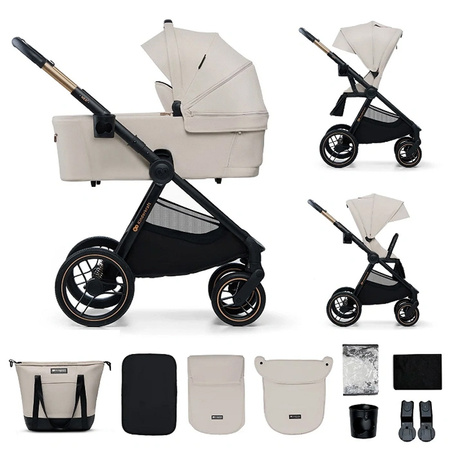 Kinderkraft Nea 2 Soft Beige wózek 2w1 głęboko-spacerowy