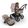 Bugaboo Fox 5 Renew Komplet Black/Desert Taupe Melange wózek 2w1 głęboko-spacerowy