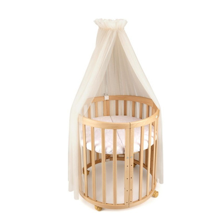 Waldin Tiulowy baldachim do łóżeczka Champagne + stelaż na baldachim