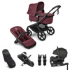 Bugaboo Fox 5 Renew Black/Dark Cherry zestaw 5w1