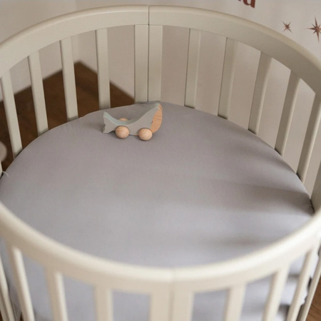 Waldin Prześcieradło z bawełny organicznej 73cm Szare