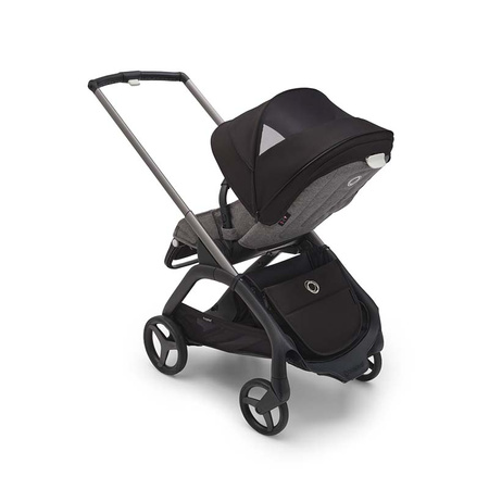 Bugaboo Dragonfly wózek spacerowy rama Graphite/Grey Melange-Midnight Black