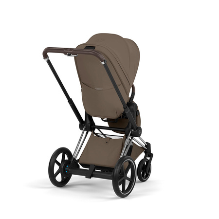 Cybex e-Priam 5.0 Chrome Brown Coconut Brown wózek 2w1 głęboko-spacerowy