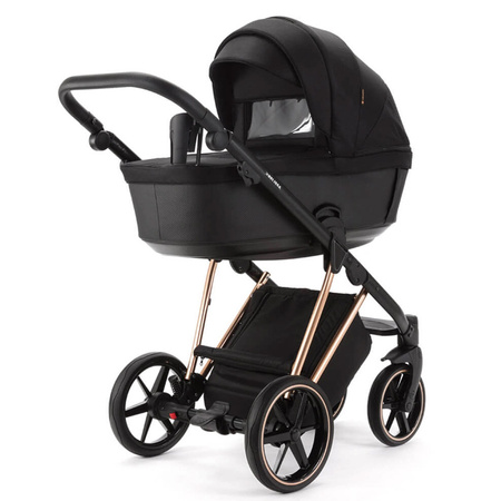 Adamex Belissa Special Edition Czarny wózek 2w1 głęboko-spacerowy