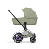 Cybex e-Priam 5.0 Chrome Brown Sage Green wózek 2w1 głęboko-spacerowy