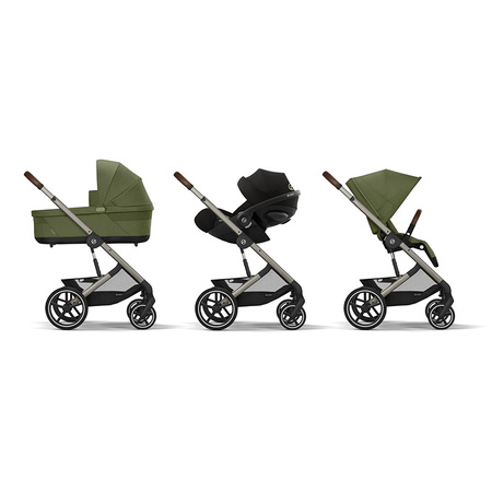 Cybex Balios S Lux 2.0 Moss Green zestaw 3w1 z fotelikiem Cloud G Plus