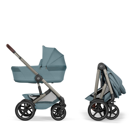 Cybex Talos S Lux 2026 ze składaną gondolą wózek 2w1 głęboko-spacerowy Stormy Blue