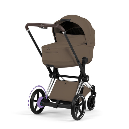 Cybex e-Priam 5.0 Chrome Brown Coconut Brown wózek 2w1 głęboko-spacerowy