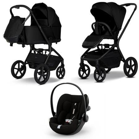 My Junior Wózek Mavi Pure Black zestaw 3w1 z fotelikiem Cybex Cloud G3 Plus