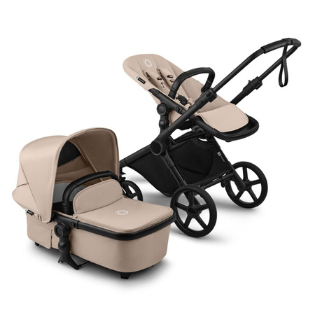 Bugaboo Cub Komplet Black/Desert Taupe wózek 2w1 głęboko-spacerowy