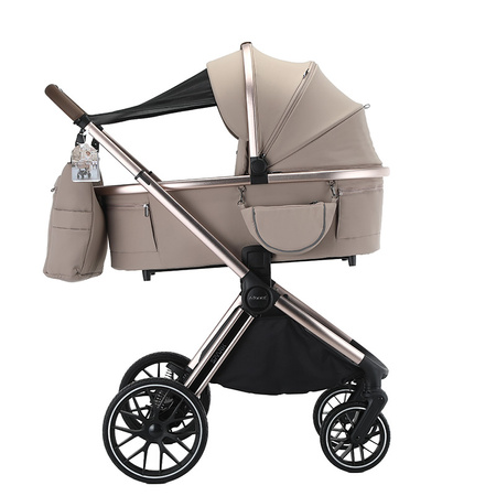 Adamex Spark Champagne Latte wózek 2w1 głęboko-spacerowy