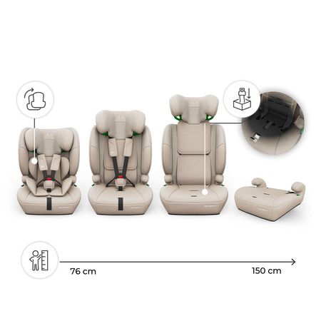 Kinderkraft Comfort Up 2 Plus Beżowy Fotelik samochodowy 76-150 cm