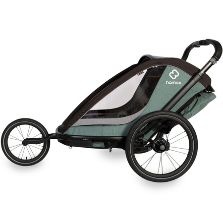 Hamax Cocoon podwójna przyczepka rowerowa z zestawem do biegania