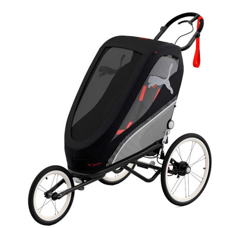 Cybex Zeno One Box Puma Black wielofunkcyjna przyczepka do biegania i do roweru