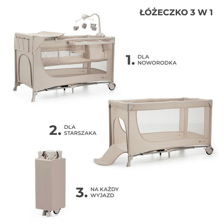 Kinderkraft Joy 2 z akcesoriami łóżeczko turystyczne 3w1