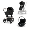 Cybex Priam 5.0 Comfort Rosegold Sepia Black zestaw 3w1 z fotelikiem Cloud T i-Size