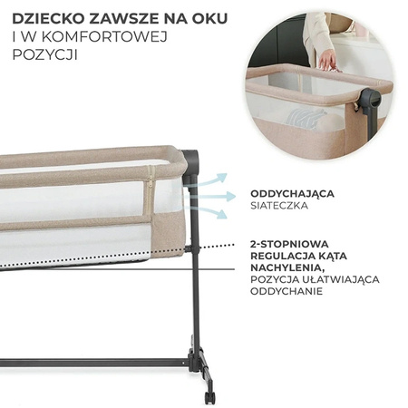 Kinderkraft Łóżeczko dostawne 2w1 Neste UP 2