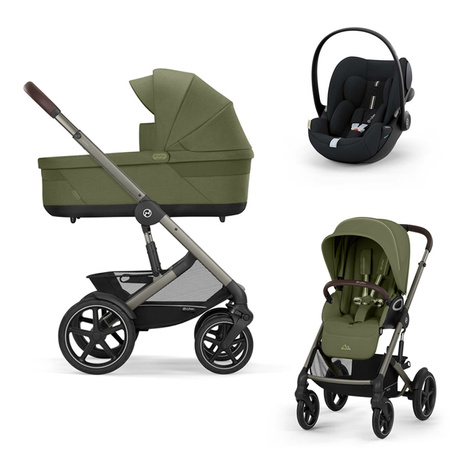 Cybex Talos S Lux Moss Green wózek 3w1 głęboko-spacerowy z fotelikam Cloud G Plus