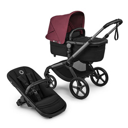Bugaboo Fox 5 Renew Graphite/Black Haritage/Dark Cherry wózek 2w1 głęboko-spacerowy