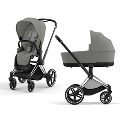 Cybex Priam 4.0 Chrome Black Mirage Grey wózek 2w1 głęboko-spacerowy