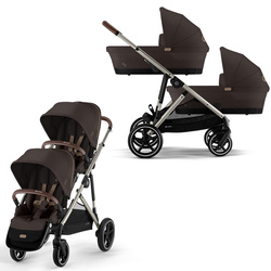 Cybex Gazelle S Chocolate Brown zestaw bliźniaczy 2w1